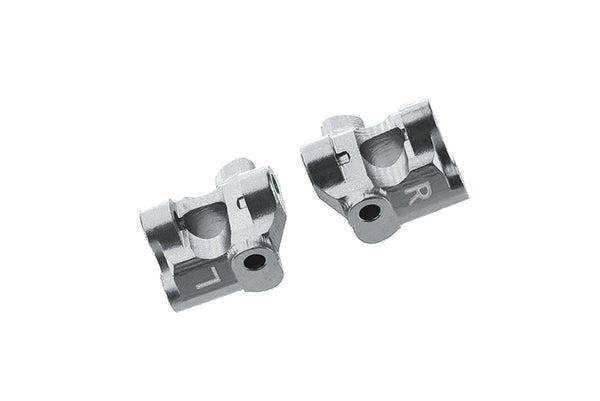 Losi 1/18 Mini-T 2.0 2WD Stadium Truck Aluminum Front C-Hubs - 2Pc Set Silver