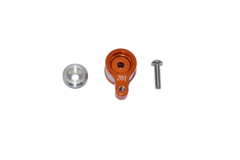 Losi 1/18 Mini-T 2.0 2WD Stadium Truck Aluminum 20T Servo Horn with Built-in Spring - 3Pc Set Orange