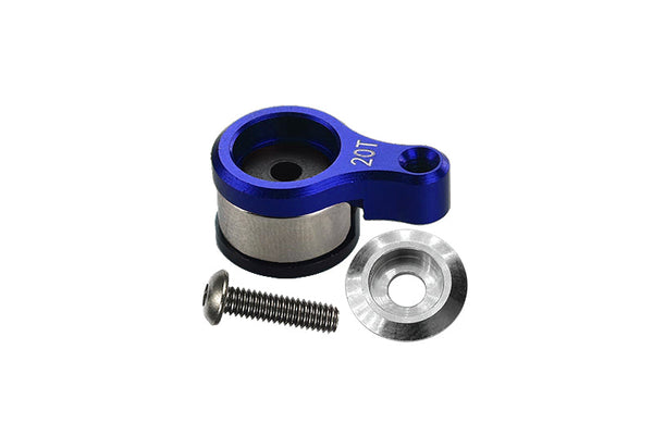 Aluminum 6061-T6 20T Servo Horn With Built-In Spring For Losi 1/18 Mini-T 2.0 2WD Stadium Truck Upgrades - Blue