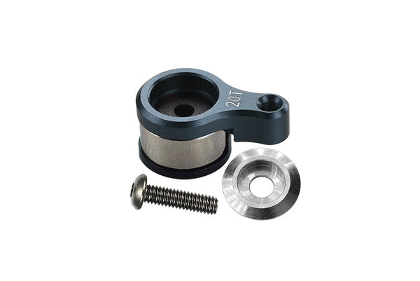 Aluminum 6061-T6 20T Servo Horn With Built-In Spring For Losi 1/18 Mini-T 2.0 2WD Stadium Truck Upgrades - Gray Silver