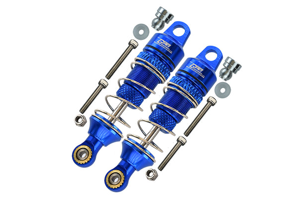 Losi 1/18 Mini-T 2.0 2WD Stadium Truck Aluminum Front Spring Dampers (50mm) - 2Pc Set Blue