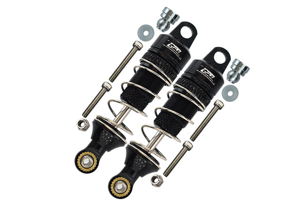 Losi 1/18 Mini-T 2.0 2WD Stadium Truck Aluminum Front Spring Dampers (50mm) - 2Pc Set Black