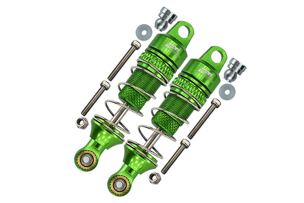 Losi 1/18 Mini-T 2.0 2WD Stadium Truck Aluminum Front Spring Dampers (50mm) - 2Pc Set Green