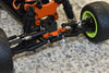 Losi 1/18 Mini-T 2.0 2WD Stadium Truck Aluminum Stabilizing Mount For Front Upper Arm Tie Rods - 1Pc Set Orange