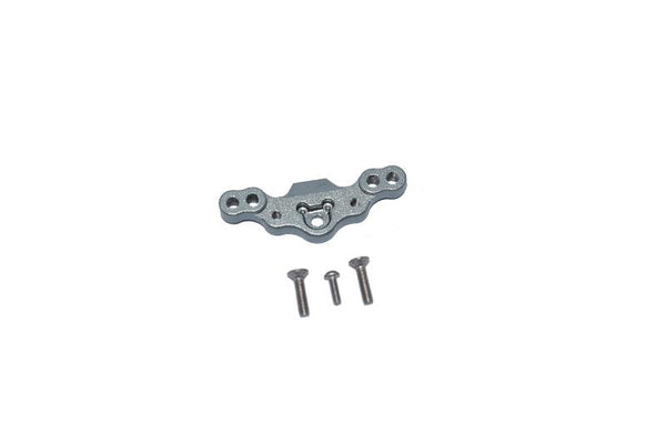Losi 1/18 Mini-T 2.0 2WD Stadium Truck Aluminum Stabilizing Mount For Front Upper Arm Tie Rods - 1Pc Set Gray Silver