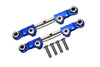 Losi 1/18 Mini-T 2.0 2WD Stadium Truck Aluminum + Stainless Steel Front Upper Arm Tie Rod - 6Pc Set Blue