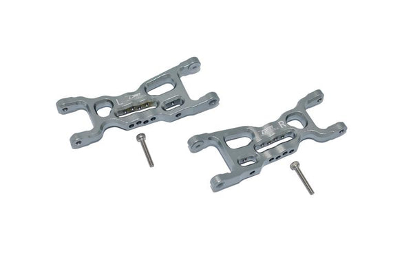 Losi 1/18 Mini-T 2.0 2WD Stadium Truck Aluminum Front Lower Arms - 2Pc Set Gray Silver