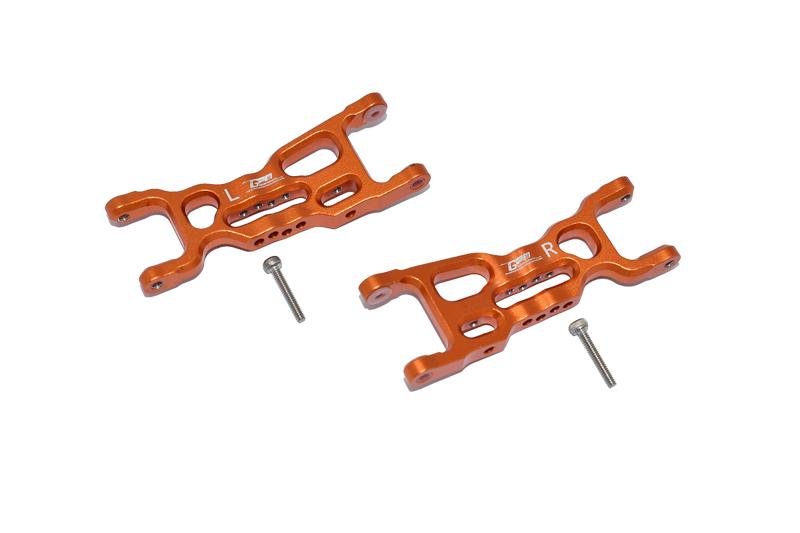 Losi 1/18 Mini-T 2.0 2WD Stadium Truck Aluminum Front Lower Arms - 2Pc Set Orange