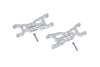 Losi 1/18 Mini-T 2.0 2WD Stadium Truck Aluminum Front Lower Arms - 2Pc Set Silver