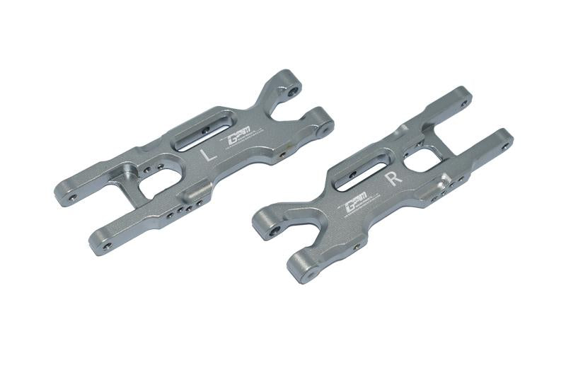 Losi 1/18 Mini-T 2.0 2WD Stadium Truck Aluminum Rear Lower Arms - 2Pc Set Gray Silver