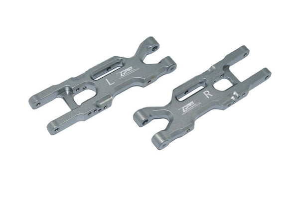 Losi 1/18 Mini-T 2.0 2WD Stadium Truck Aluminum Rear Lower Arms - 2Pc Set Gray Silver