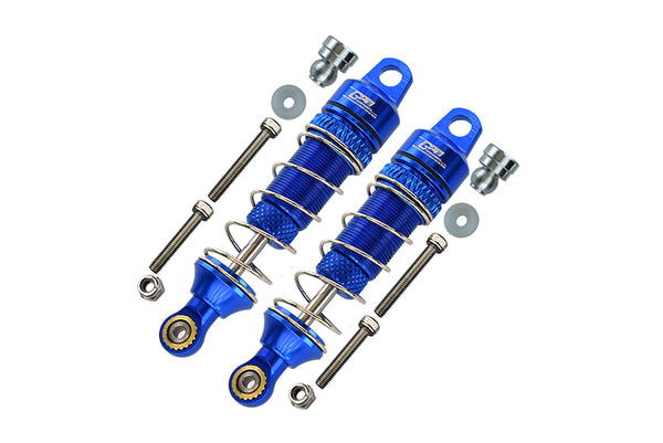 Losi 1/18 Mini-T 2.0 2WD Stadium Truck Aluminum Rear Spring Dampers (60mm) - 2Pc Set Blue