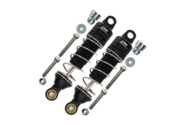 Losi 1/18 Mini-T 2.0 2WD Stadium Truck Aluminum Rear Spring Dampers (60mm) - 2Pc Set Black