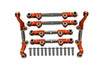 Losi 1/18 Mini-T 2.0 2WD Stadium Truck Aluminum + Stainless Steel Adjustable Tie Rods - 18Pc Set Orange