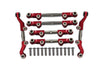 Losi 1/18 Mini-T 2.0 2WD Stadium Truck Aluminum + Stainless Steel Adjustable Tie Rods - 18Pc Set Red