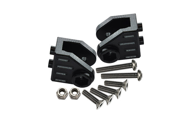 Aluminum Front Or Rear Axle Mount Set For Suspension Links For Losi 1:8 LMT 4WD Solid Axle Monster Truck LOS04022 / Mega Truck Brushless LOS04024 / LMT Grave Digger / Son-uva Digger LOS04021 - Black