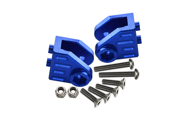 Aluminum Front Or Rear Axle Mount Set For Suspension Links For Losi 1:8 LMT 4WD Solid Axle Monster Truck LOS04022 / Mega Truck Brushless LOS04024 / Grave Digger/ Sonuva Digger LOS04021 Upgrades - Blue