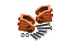 Aluminum Front Or Rear Axle Mount Set For Suspension Links For Losi 1:8 LMT 4WD Solid Axle Monster Truck LOS04022 / Mega Truck Brushless LOS04024 / LMT Grave Digger / Son-uva Digger LOS04021 - Orange