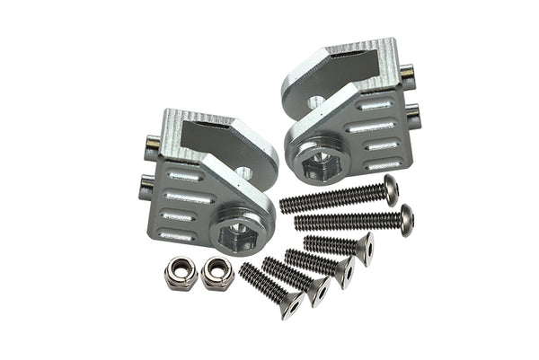 Aluminum Front Or Rear Axle Mount Set For Suspension Links For Losi 1:8 LMT 4WD Solid Axle Monster Truck LOS04022 / Mega Truck Brushless LOS04024 / LMT Grave Digger / Son-uva Digger LOS04021 - Silver