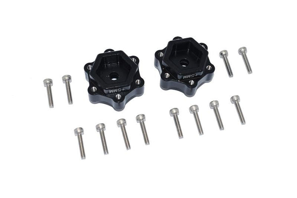Losi 1/8 LMT 4WD Solid Axle Monster Truck LOS04022 Aluminum Hex Adapters Converter (+5mm) - 14Pc Set Black