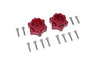 Losi 1/8 LMT 4WD Solid Axle Monster Truck LOS04022 Aluminum Hex Adapters Converter (+5mm) - 14Pc Set Red