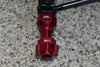 Aluminum Hex Adapters Converter (+10mm) For Losi 1:8 LMT 4WD Solid Axle Monster Truck LOS04022 / LMT Grave Digger / Son-uva Digger LOS04021 / TLR Tuned LMT Kit LOS04027 Upgrades - 14Pc Set Red