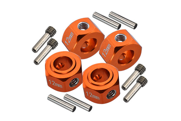 Losi 1/8 LMT 4WD Solid Axle Monster Truck LOS04022  Aluminum 6061-T6 Hex Adapter (12mmx8mm) - Orange