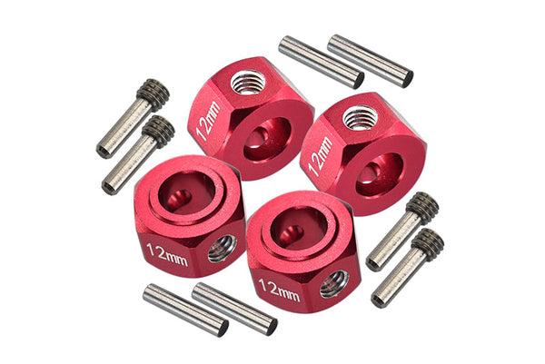 Losi 1/8 LMT 4WD Solid Axle Monster Truck LOS04022  Aluminum 6061-T6 Hex Adapter (12mmx8mm) - Red