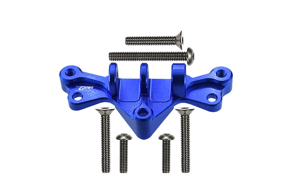 Losi 1/8 LMT 4WD Solid Axle Monster Truck Upgrade Parts Aluminum Mount For Front Or Rear Gearbox Upper Suspension Links - 7Pc Set Blue