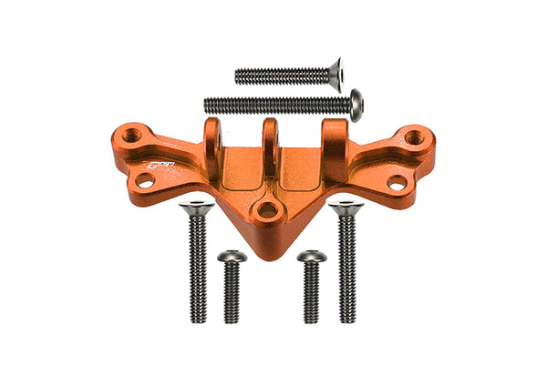 Losi 1/8 LMT 4WD Solid Axle Monster Truck Upgrade Parts Aluminum Mount For Front Or Rear Gearbox Upper Suspension Links - 7Pc Set Orange