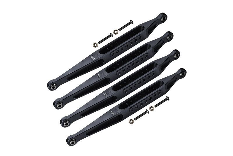 Aluminum 7075-T6 Lower Link Bar Set For Losi 1:8 LMT 4WD Solid Axle Monster Truck LOS04022 / Son-uva Digger LOS04021 Upgrades - Black