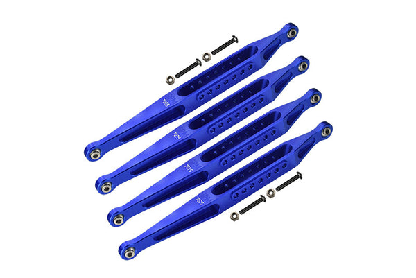 Aluminum 7075-T6 Lower Link Bar Set For Losi 1:8 LMT 4WD Solid Axle Monster Truck LOS04022 / Son-uva Digger LOS04021 Upgrades - Blue