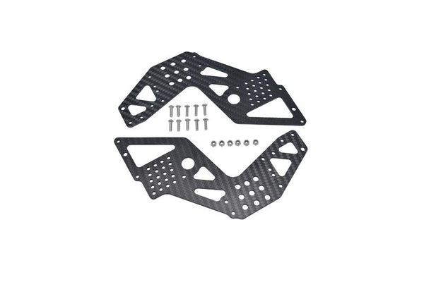 Losi 1/8 LMT 4WD Solid Axle Monster Truck LOS04022 Carbon Fiber Front Or Rear Chassis Side Panels - 18Pc Set Black
