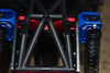 Aluminum Front Or Rear Frame Brace For Losi 1:8 LMT 4WD Solid Axle Monster Truck LOS04022 / LMT Mega Truck Brushless LOS04024 / LMT Grave Digger / Son-uva Digger LOS04021 Upgrades - 5Pc Set Blue