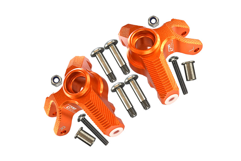 Aluminum Front Knuckle Arm For Losi 1:8 LMT 4WD Solid Axle Monster Truck LOS04022 / LMT Mega Truck Brushless LOS04024 / LMT Grave Digger / Son-uva Digger LOS04021 Upgrades - 12Pc Set Orange