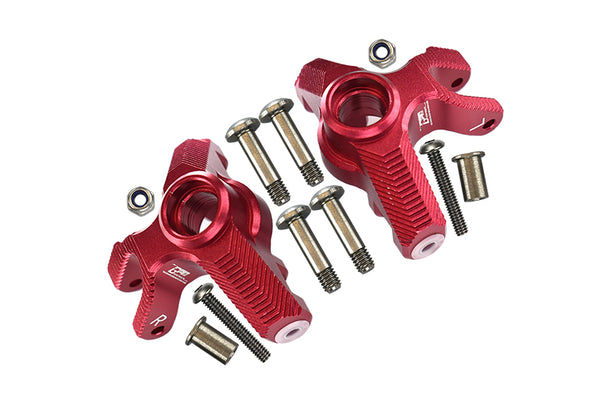 Aluminum Front Knuckle Arm For Losi 1:8 LMT 4WD Solid Axle Monster Truck LOS04022 / LMT Mega Truck Brushless LOS04024 / LMT Grave Digger / Son-uva Digger LOS04021 Upgrades - 12Pc Set Red
