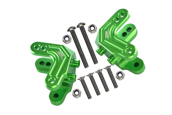 Aluminum Front Or Rear Shock Mount For Losi 1:8 LMT 4WD Solid Axle Monster Truck LOS04022 / LMT Mega Truck Brushless LOS04024 / LMT Grave Digger / Son-uva Digger LOS04021 Upgrades - 2Pc Set Green