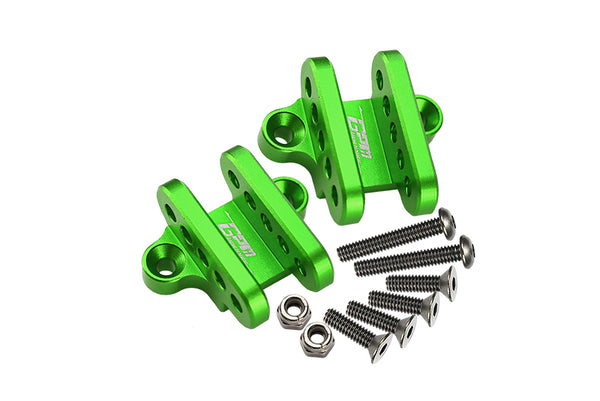 Aluminum Front Or Rear Lower Shock Mount For Losi 1:8 LMT 4WD Solid Axle Monster Truck LOS04022 / Mega Truck Brushless LOS04024 / LMT Grave Digger / Son-uva Digger LOS04021 Upgrades - 10Pc Set Green