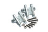 Aluminum Front Or Rear Lower Shock Mount For Losi 1:8 LMT 4WD Solid Axle Monster Truck LOS04022 / LMT Mega Truck Brushless LOS04024 / LMT Grave Digger / Son-uva Digger LOS04021 Upgrades - Silver