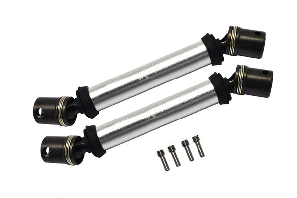 Losi 1/8 LMT 4WD Solid Axle Monster Truck LOS04022 Steel + Aluminium Front+Rear Universal CVD Drive Shaft - 10Pc Set Silver