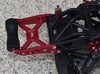 Aluminum Rear Adjustable Wheelie For Losi 1:8 LMT 4WD Solid Axle Monster Truck LOS04022 / LMT Grave Digger / Son-uva Digger LOS04021 Upgrades - 5Pc Set Red