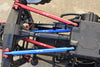 Aluminum Front Or Rear Upper & Lower Chassis Links Parts Tree For Losi 1:8 LMT 4WD Solid Axle Monster Truck LOS04022 / LMT Grave Digger / Son-uva Digger LOS04021 Upgrades - 4Pc Set Blue