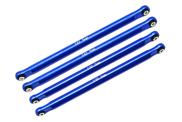 Losi 1/8 LMT 4WD Solid Axle Monster Truck LOS04022 Aluminum Front Or Rear Upper & Lower Chassis Links Parts Tree - 4Pc Set Blue