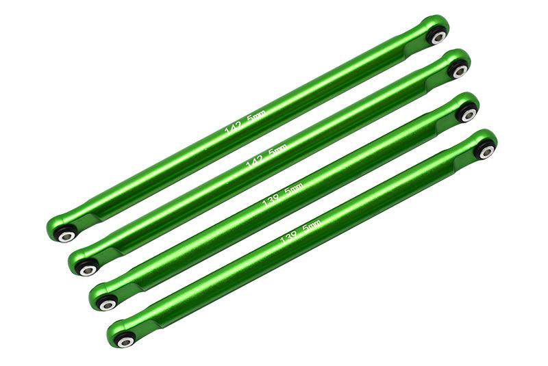 Losi 1/8 LMT 4WD Solid Axle Monster Truck LOS04022 Aluminum Front Or Rear Upper & Lower Chassis Links Parts Tree - 4Pc Set Green