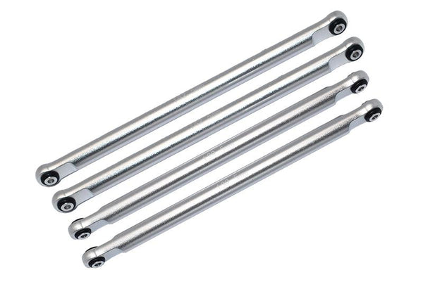 Losi 1/8 LMT 4WD Solid Axle Monster Truck LOS04022 Aluminum Front Or Rear Upper & Lower Chassis Links Parts Tree - 4Pc Set Silver