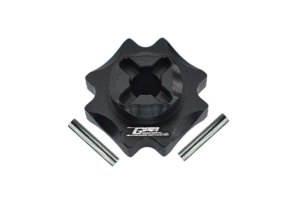 Losi 1/8 LMT 4WD Solid Axle Monster Truck Upgrade Parts Aluminum Center Differential Outputs - 3Pc Set Black