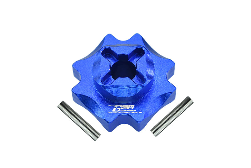 Losi 1/8 LMT 4WD Solid Axle Monster Truck Upgrade Parts Aluminum Center Differential Outputs - 3Pc Set Blue