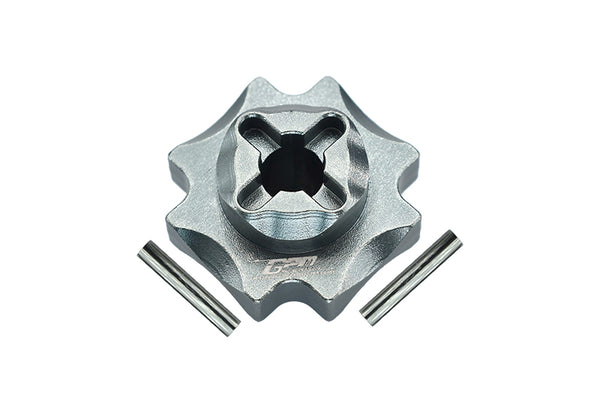 Losi 1/8 LMT 4WD Solid Axle Monster Truck Upgrade Parts Aluminum Center Differential Outputs - 3Pc Set Gray Silver