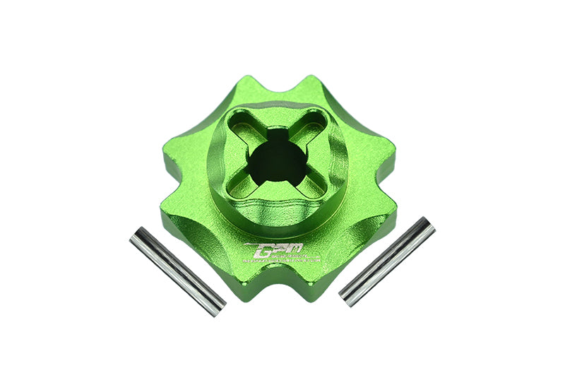 Losi 1/8 LMT 4WD Solid Axle Monster Truck Upgrade Parts Aluminum Center Differential Outputs - 3Pc Set Green