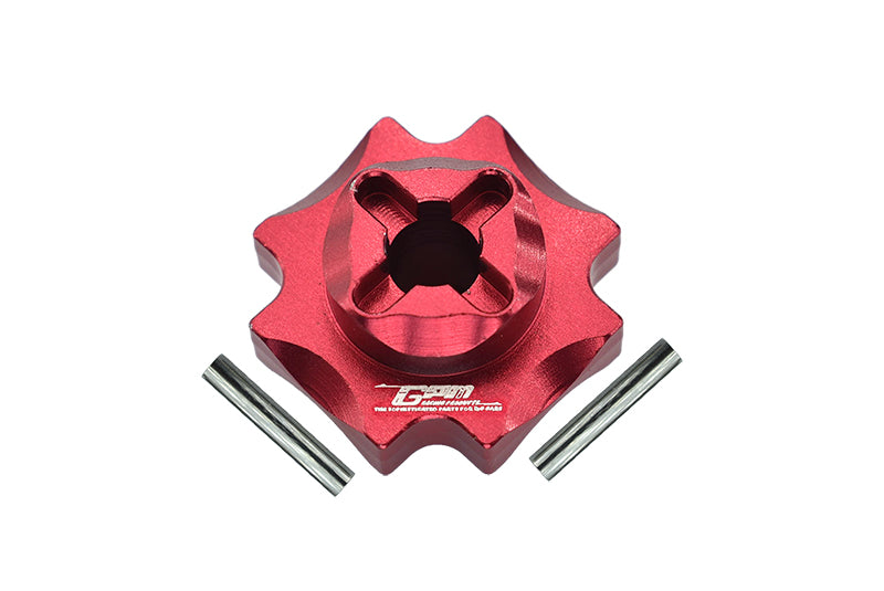 Losi 1/8 LMT 4WD Solid Axle Monster Truck Upgrade Parts Aluminum Center Differential Outputs - 3Pc Set Red